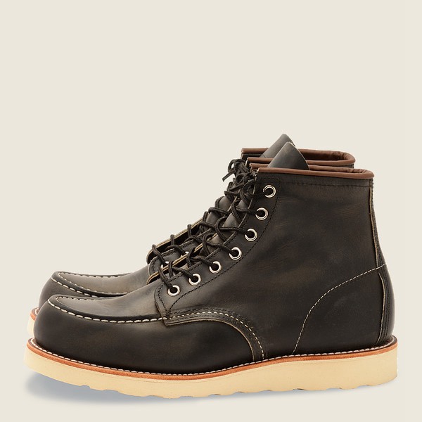 Botas Red Wing Heritage Hombre Grises Oscuro - Classic Moc - 6-Inch Rough & Tough Cuero - 748-DCXJNE